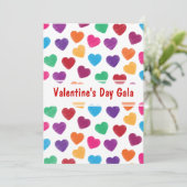 Valentijnsdag Gala Ball of Dance Party Hearts Kaart (Staand voorkant)