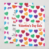 Valentijnsdag Gala Ball of Dance Party Hearts Kaart (Voorkant / Achterkant)