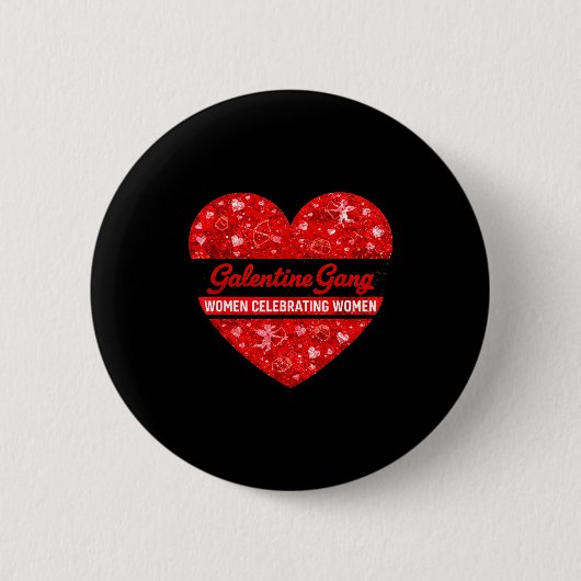 Valentijnsdag galentines bende grappige valentijn ronde button 5,7 cm (Voorkant)