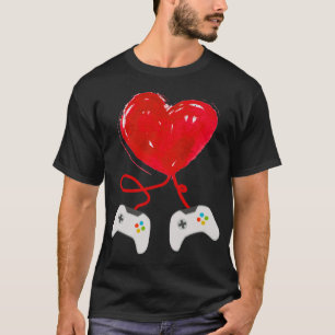 Valentijnsdag Game Controller Heart Funny Gift T-shirt