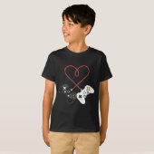 Valentijnsdag Gamer's Delight: op het hart geïnspi T-shirt (Voorkant volledig)