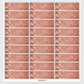 Valentijnsdag Gast Adreslabels in Terracotta Sticker (Vel)