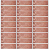 Valentijnsdag Gastadreslabels in Terracotta Sticker (Voorkant)