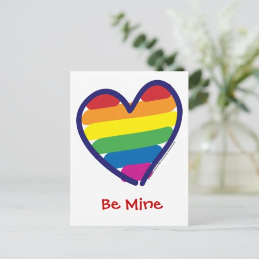 Valentijnsdag Gay Pride Feestdagenkaart (Staand voorkant)