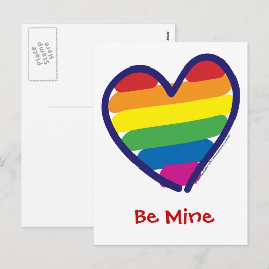 Valentijnsdag Gay Pride Feestdagenkaart (Voorkant / Achterkant)