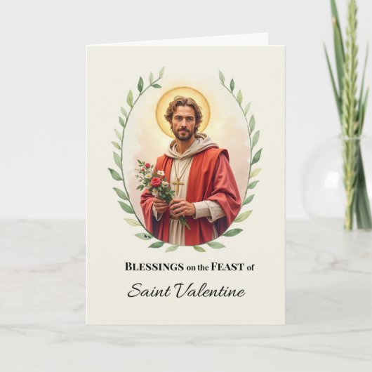 Valentijnsdag Gebedsdag Aquarel Kaart (Voorkant)