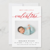 Valentijnsdag Geboortefoto Aankondiging (Voorkant)