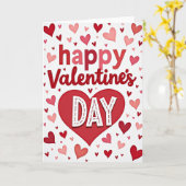 Valentijnsdag Geborduurde Hartjes Kaart (Gele Bloem)
