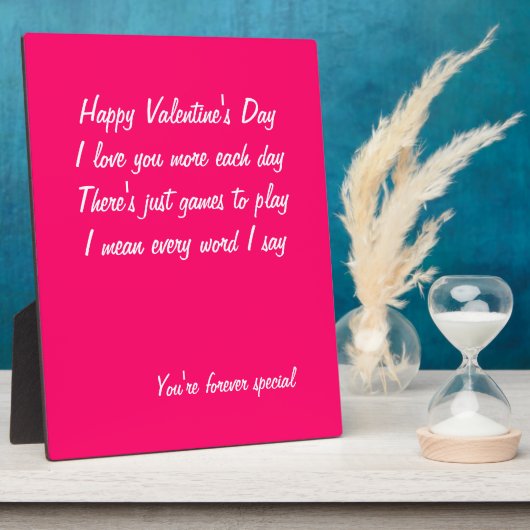 Valentijnsdag gedicht fotoplaat (Zijkant)