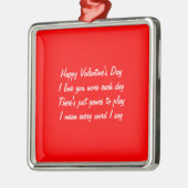 Valentijnsdag gedicht metalen ornament (Links)
