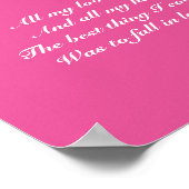 Valentijnsdag gedicht voor een minnaar poster (Hoek)