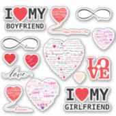 Valentijnsdag Geëigende aangepaste selectietekst Sticker (Voorkant)