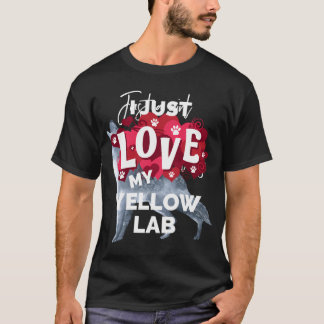 Valentijnsdag Geel Lab Labrador Dog Love Gift T-shirt