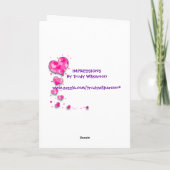 VALENTIJNSDAG - GEHEIME VRIEND - FEESTDAGEN KAART (Achterkant)