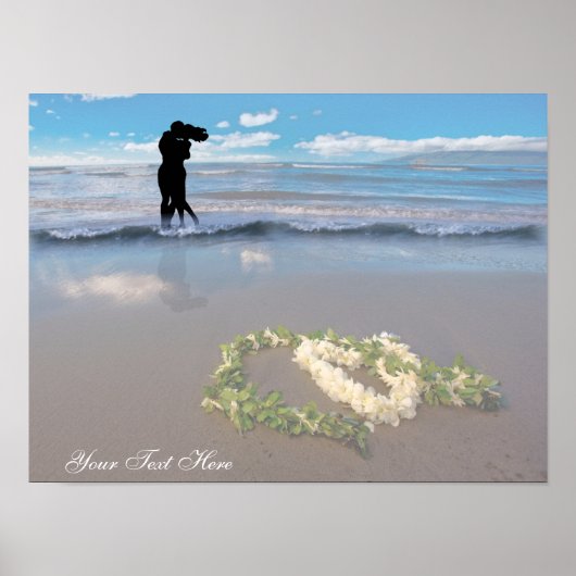 Valentijnsdag geïnspireerd - Heart Shaped Flower L Poster (Voorkant)