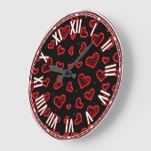 Valentijnsdag geïnspireerd ontwerp grote klok (Hoek)