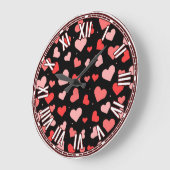 Valentijnsdag geïnspireerd ontwerp grote klok (Hoek)