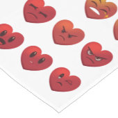 Valentijnsdag Gekke gezichten harten Funny Korte Tafelloper (Hoek)