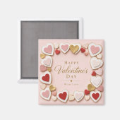 Valentijnsdag Gelaagde Hart Frame Rand Magneet (Voorkant / Achterkant)