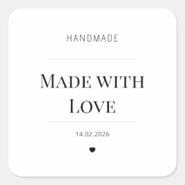 Valentijnsdag gemaakt met Liefde Vierkante Sticker