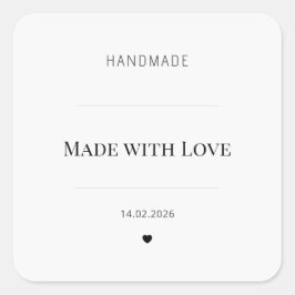 Valentijnsdag gemaakt met Liefde Vierkante Sticker