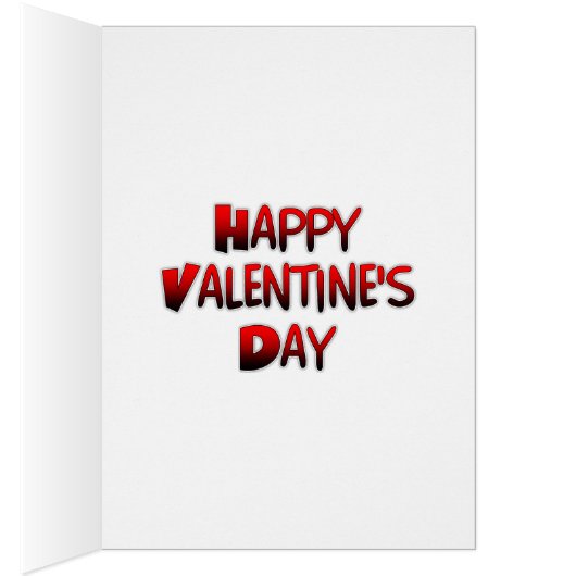 Valentijnsdag Gepersonaliseerd Afbeelding en tekst (Binnen (Rechts))