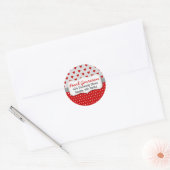 Valentijnsdag gepersonaliseerd Circle retouradres Ronde Sticker (Envelop)