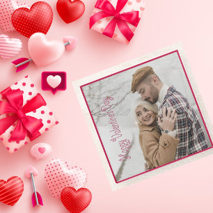 Valentijnsdag gepersonaliseerde foto glazen onderzetter