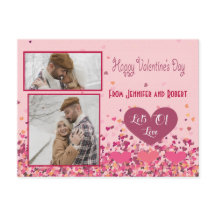 Valentijnsdag gepersonaliseerde foto roze harten