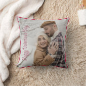 Valentijnsdag gepersonaliseerde foto roze harten kussen (Deken)