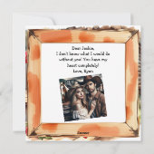 Valentijnsdag gepersonaliseerde foto rustiek feestdagenkaart (Achterkant)