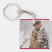 Valentijnsdag gepersonaliseerde foto sleutelhanger (voorkant)