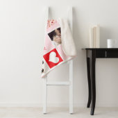 Valentijnsdag gepersonaliseerde fotocollage sherpa deken (In situ)