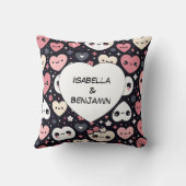 Valentijnsdag Gepersonaliseerde foto's en namen Kussen (Achterkant)