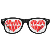 Valentijnsdag gepersonaliseerde hart zonnebril (Voorkant)