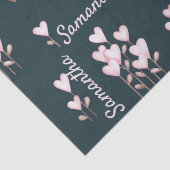 Valentijnsdag Gepersonaliseerde naam Harde bloemen Tissuepapier (Detail)