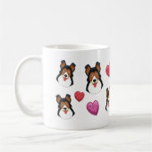 Valentijnsdag German Shepherd Cute Hondenliefhebbe Koffiemok (Links)