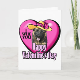 Valentijnsdag German Shepherd Feestdagen Kaart