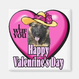 Valentijnsdag German Shepherd Magneet