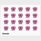 Valentijnsdag German Shepherd Ronde Sticker (Vel)