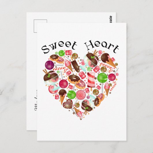Valentijnsdag geschenken briefkaart (Voorkant / Achterkant)
