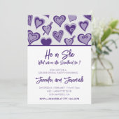 Valentijnsdag geslacht onthullen liefje schattig h kaart (Staand voorkant)