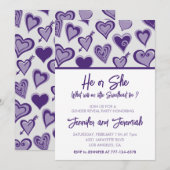 Valentijnsdag geslacht onthullen liefje schattig h kaart (Voorkant / Achterkant)