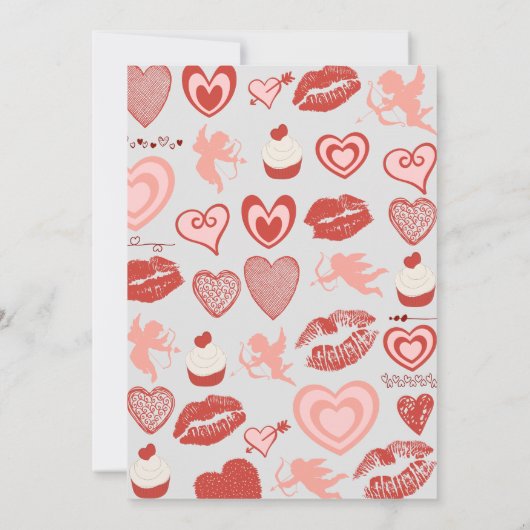 Valentijnsdag Geslacht openbaring uitnodiging hart (Achterkant)