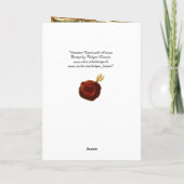 VALENTIJNSDAG GESPEELD MET ARROWS, RODE WAX SEAL FEESTDAGEN KAART (Achterkant)