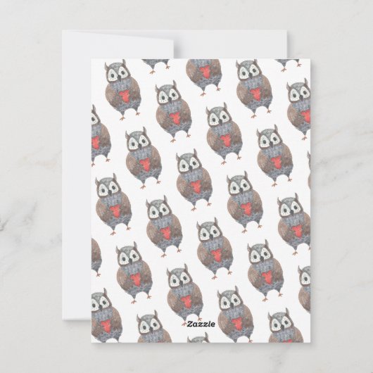 Valentijnsdag Geweldige Uil Leraar Valentijn Feestdagenkaart (Achterkant)