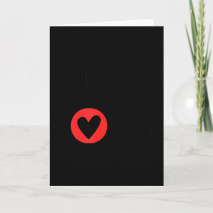 Valentijnsdag Gewoon Liefde Zwart En Rood Kaart