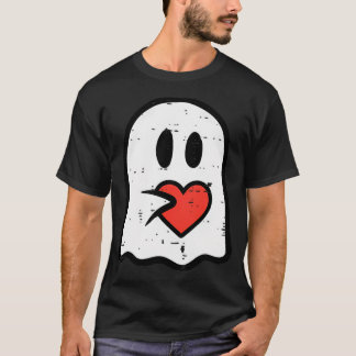 Valentijnsdag Ghost Heart Pocket Schattige Mijn Bo T-shirt