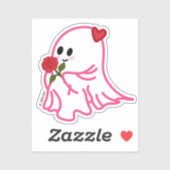 Valentijnsdag Ghost Sticker (Vel)