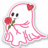 Valentijnsdag Ghost Sticker (Voorkant)